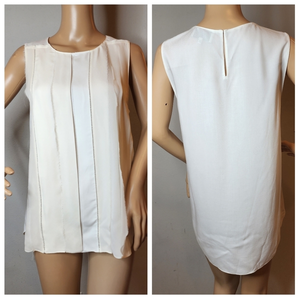 3.1 Phillip‎ Lim Silk Blend Sleeveless Ivory Blouse. Women's size 4